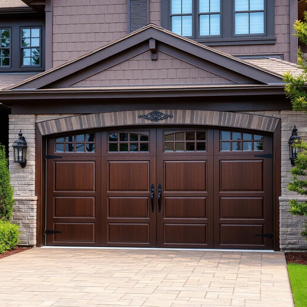 Professional installation of carriage-style garage door